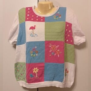 Alfred Dunner Summer Sweater Tee 🦩